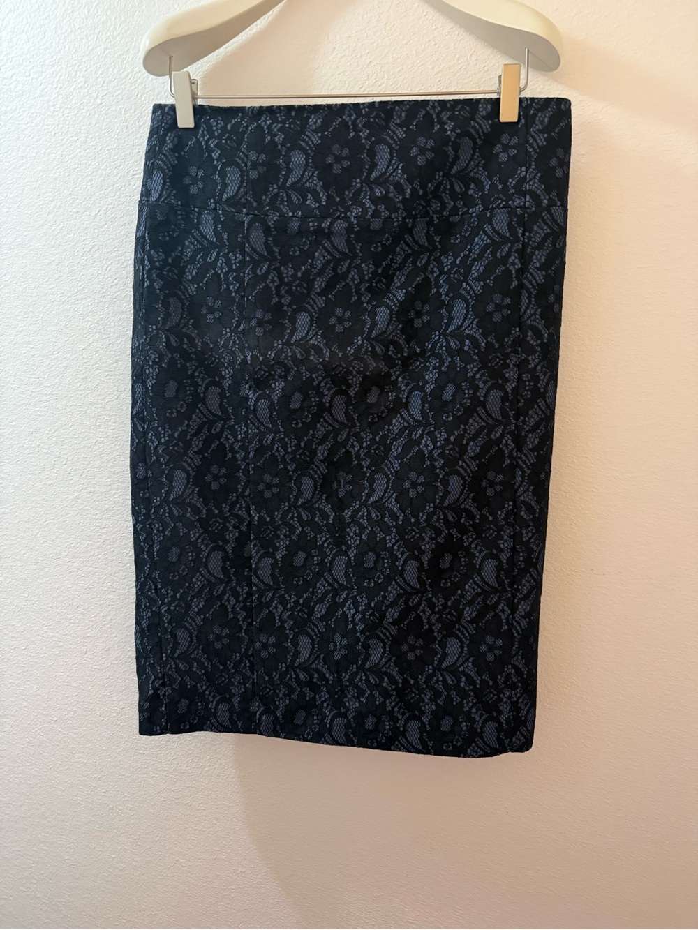 Express Black Lace Pencil Skirt